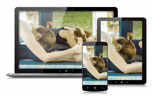 Online Yoga Online Yoga Classes image of yoga classes on computer